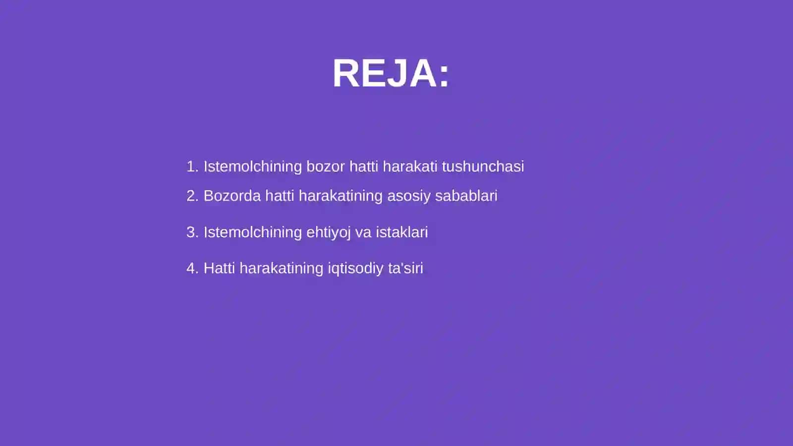 Istemolchining bozordagi hatti harakati va uning tanlovi nazaryasi 2