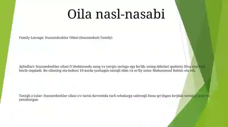 Ituzumdoshlar Oilasi 2