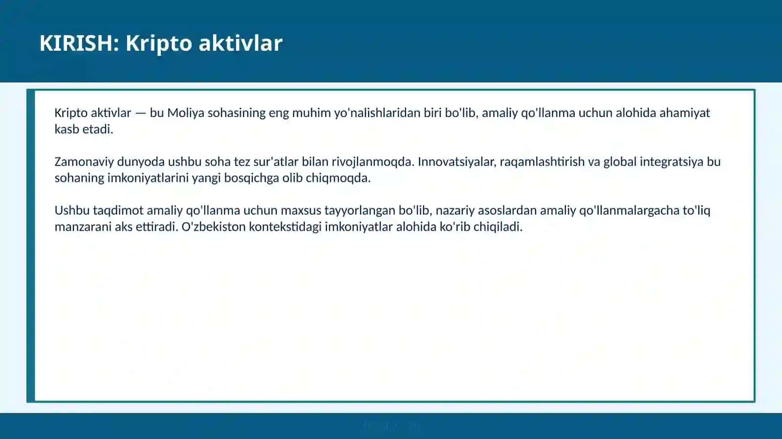 KRIPTO AKTIVLAR 2