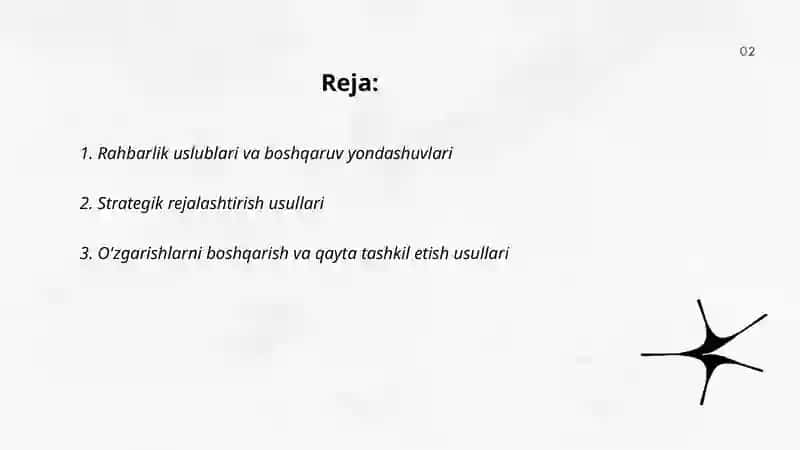 Ta'lim muassasasini boshqarish usullari 2