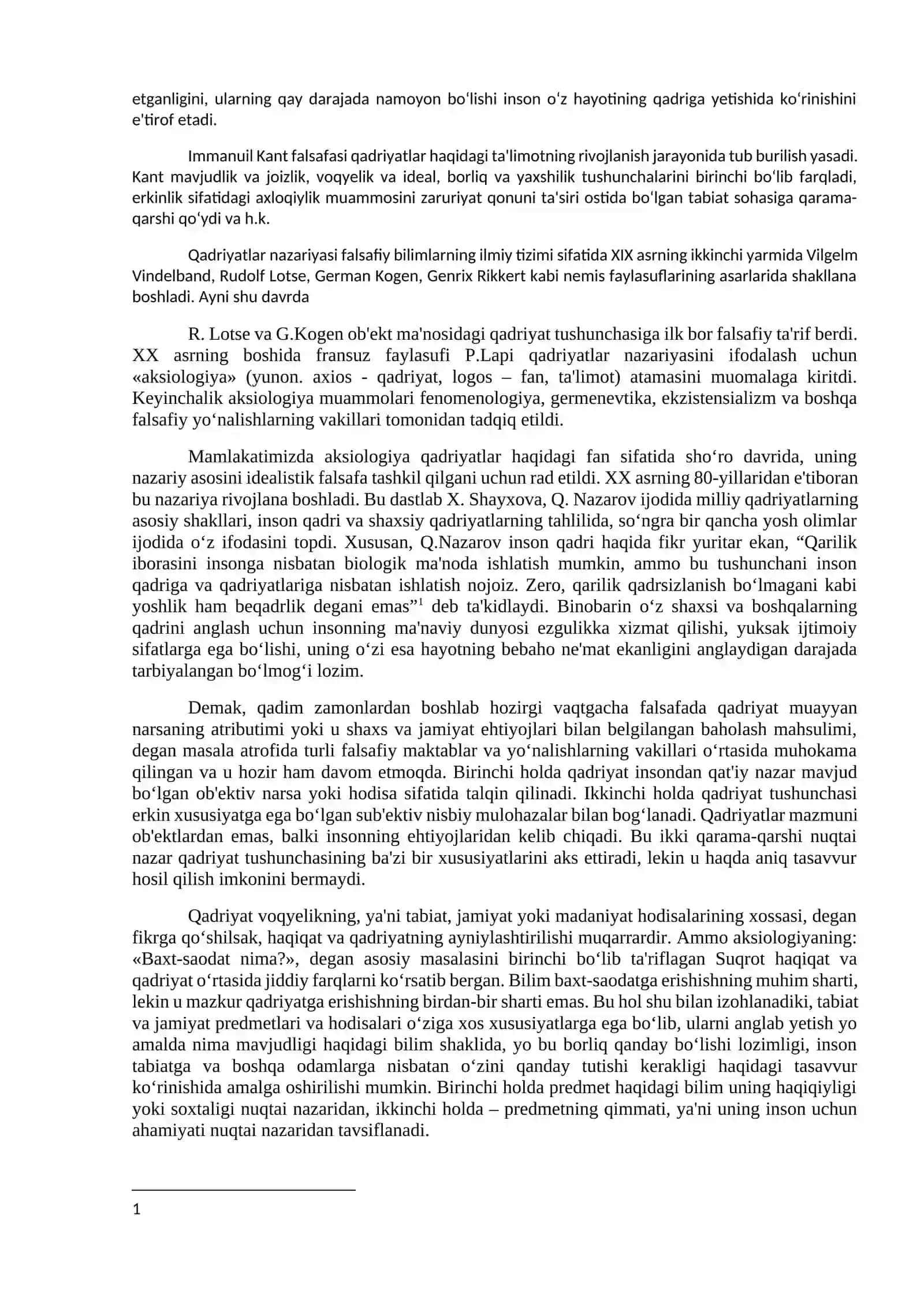 Qadriyatlar falsafasi (aksiologiya) 2