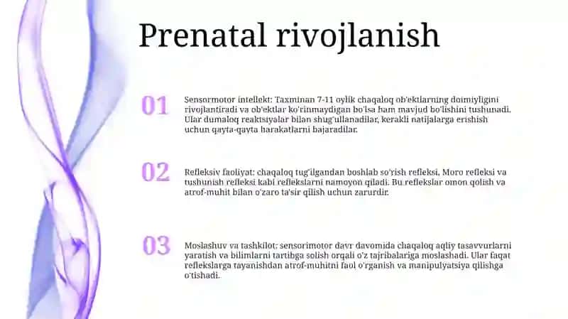Homiladorlik Davri:Homilaning Sensor Motor Va Raflector Faolligi 2
