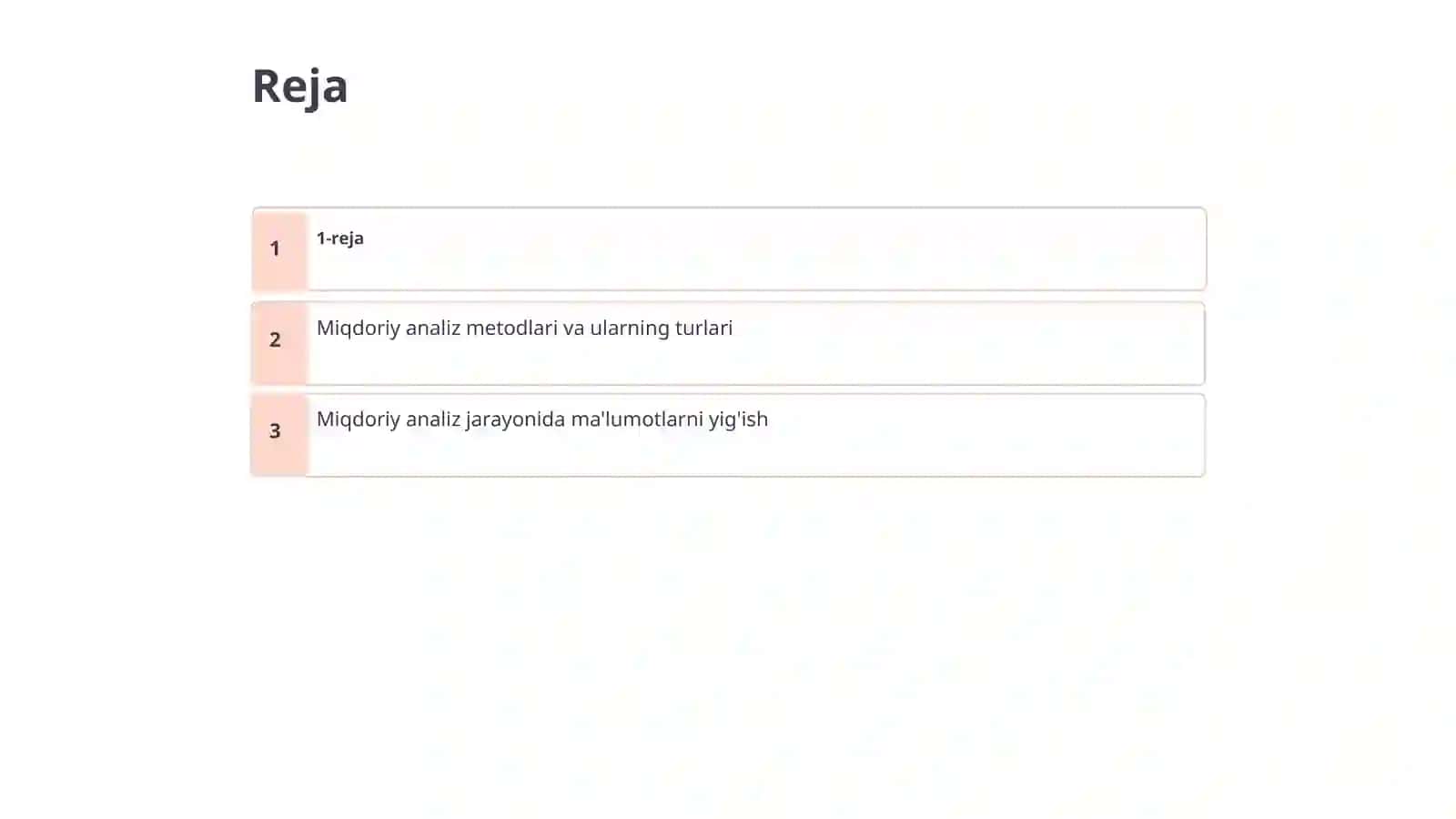 Miqdoriy analiz vazifasi va metodi 2