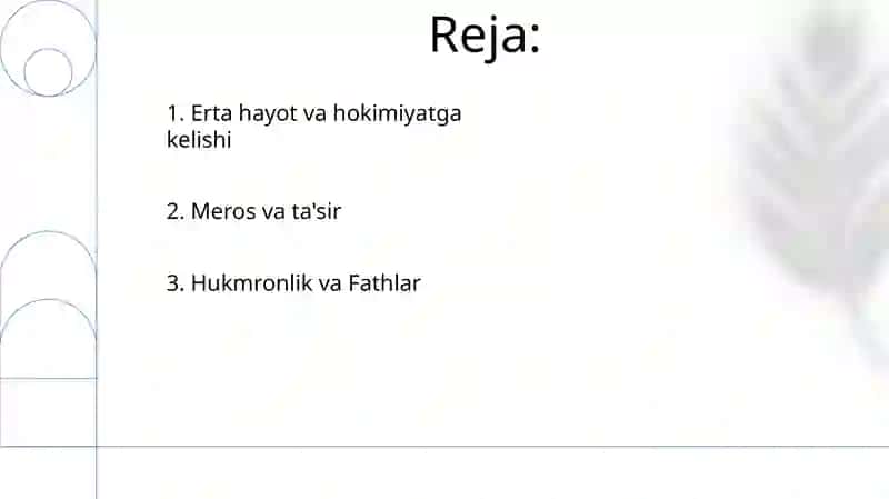 Amir Temur hayoti haqida 2