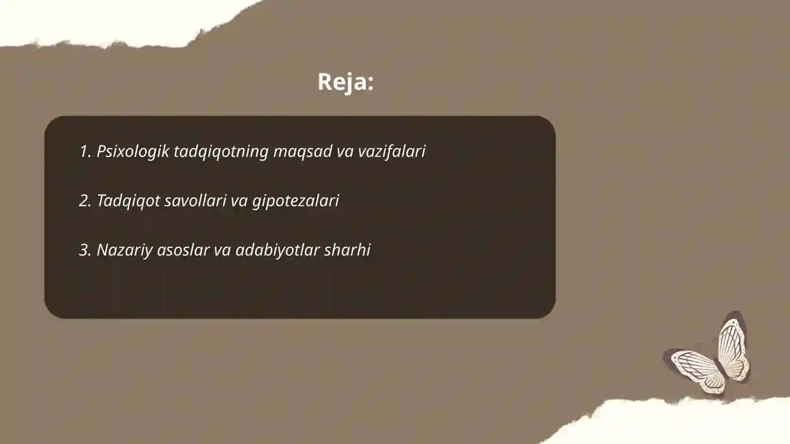 Psixologik tadqiqot tarkibi va mantiqiy izchilligi 2