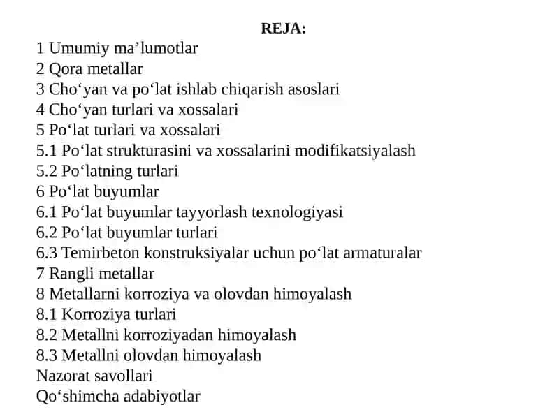 metall qurilish materiallari va buyumlari 2