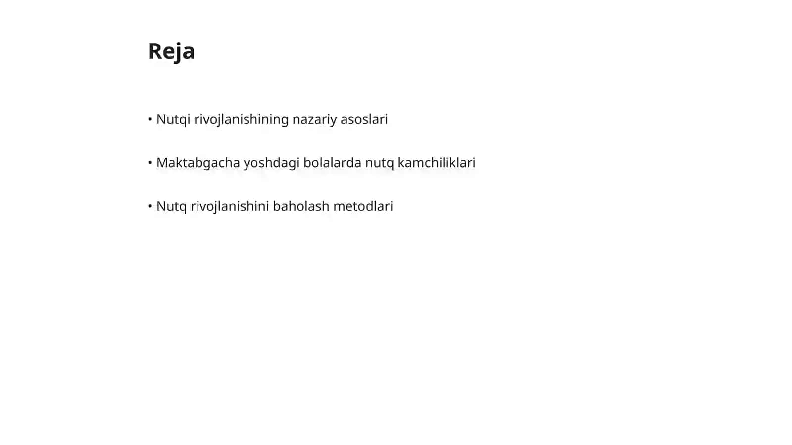 Nutqi rivojlanishining nazariy asoslari 2