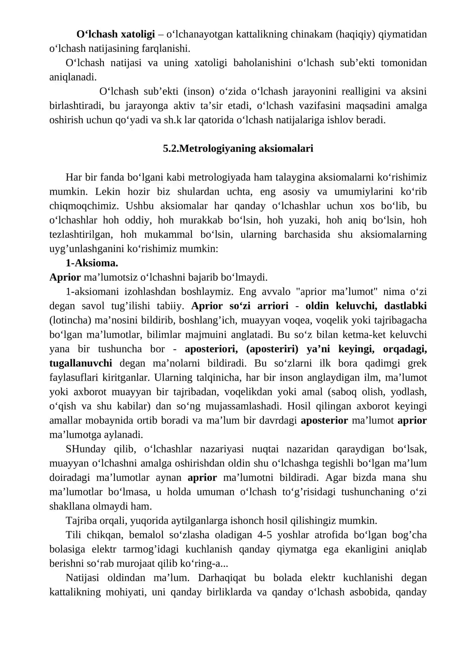 O‘LCHAMLAR, OG’ISHLAR VA JOIZLIKLAR TO’G’RISIDA TUSHUNCHALAR 2