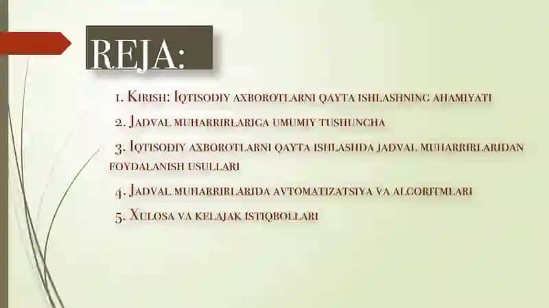 Iqtisodiyaxborotlarnijadvalmuharrirlaridanfoydalanganholdaqaytaishlashdasturlari 2