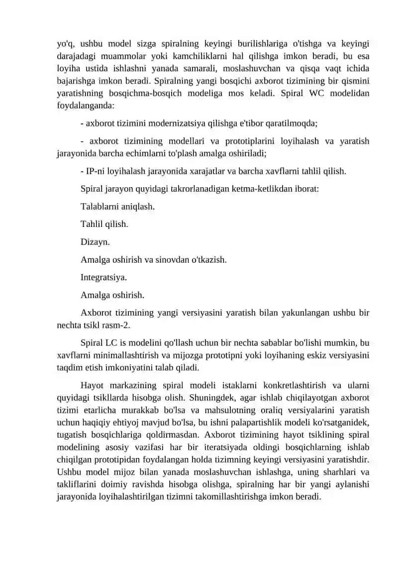 IP hayot tsiklining iterativ modeli 2