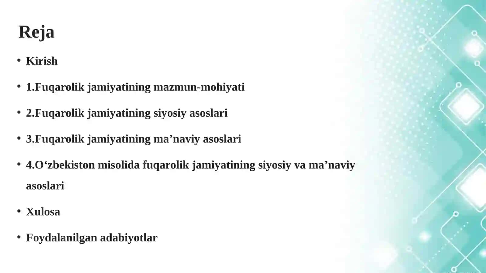 FUQAROLIK JAMIYATINING SIYOSIY VA MA’NAVIY ASOSLARI 2