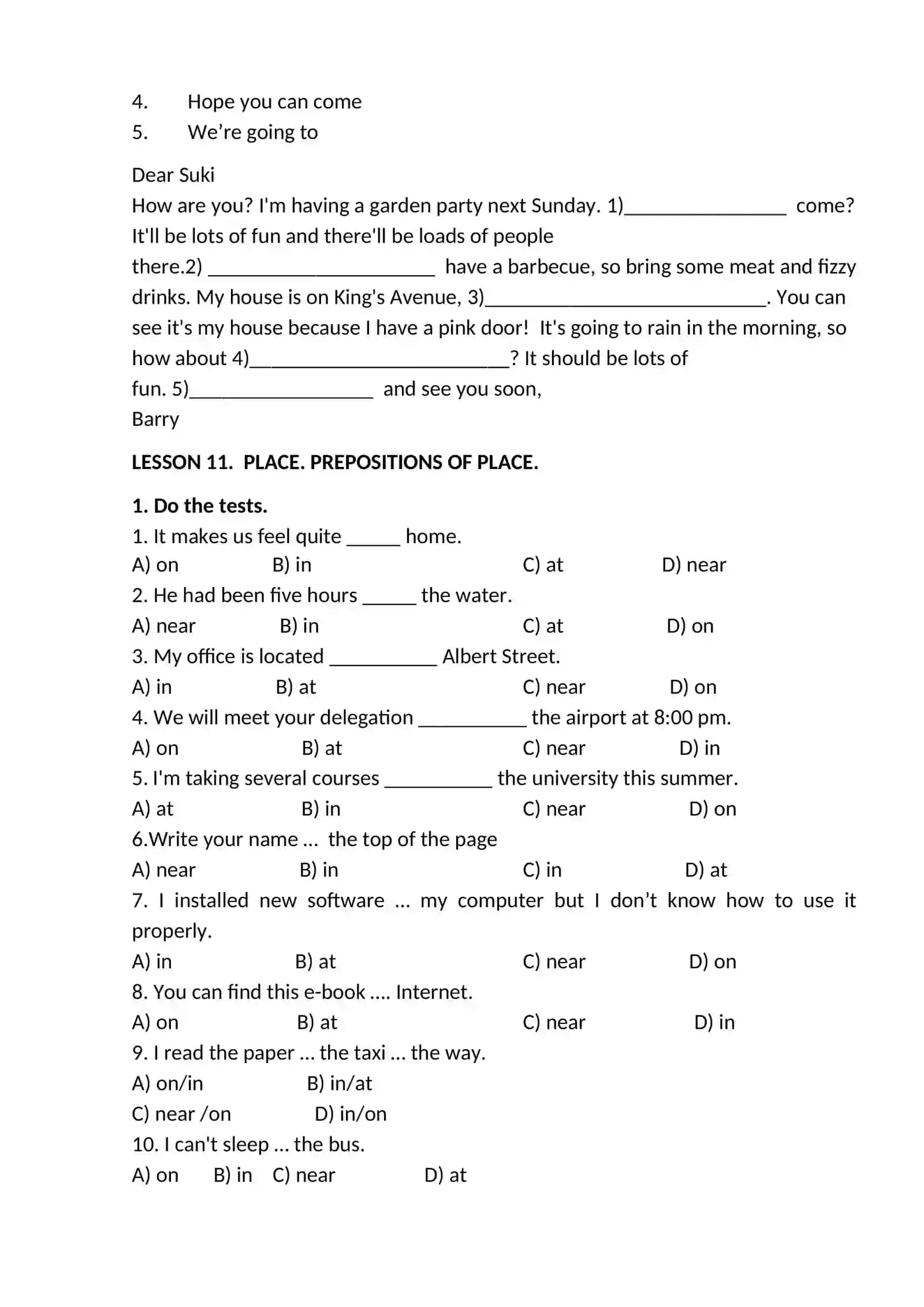 LESSON 9. COUNTABLE AND UNCOUNTABLE NOUNS 2