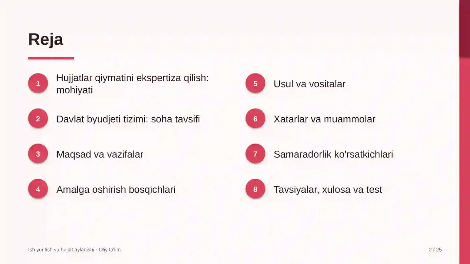 davlat byudjeti tizimida hujjatlar qiymatini ekspertiza qilish 5217 2