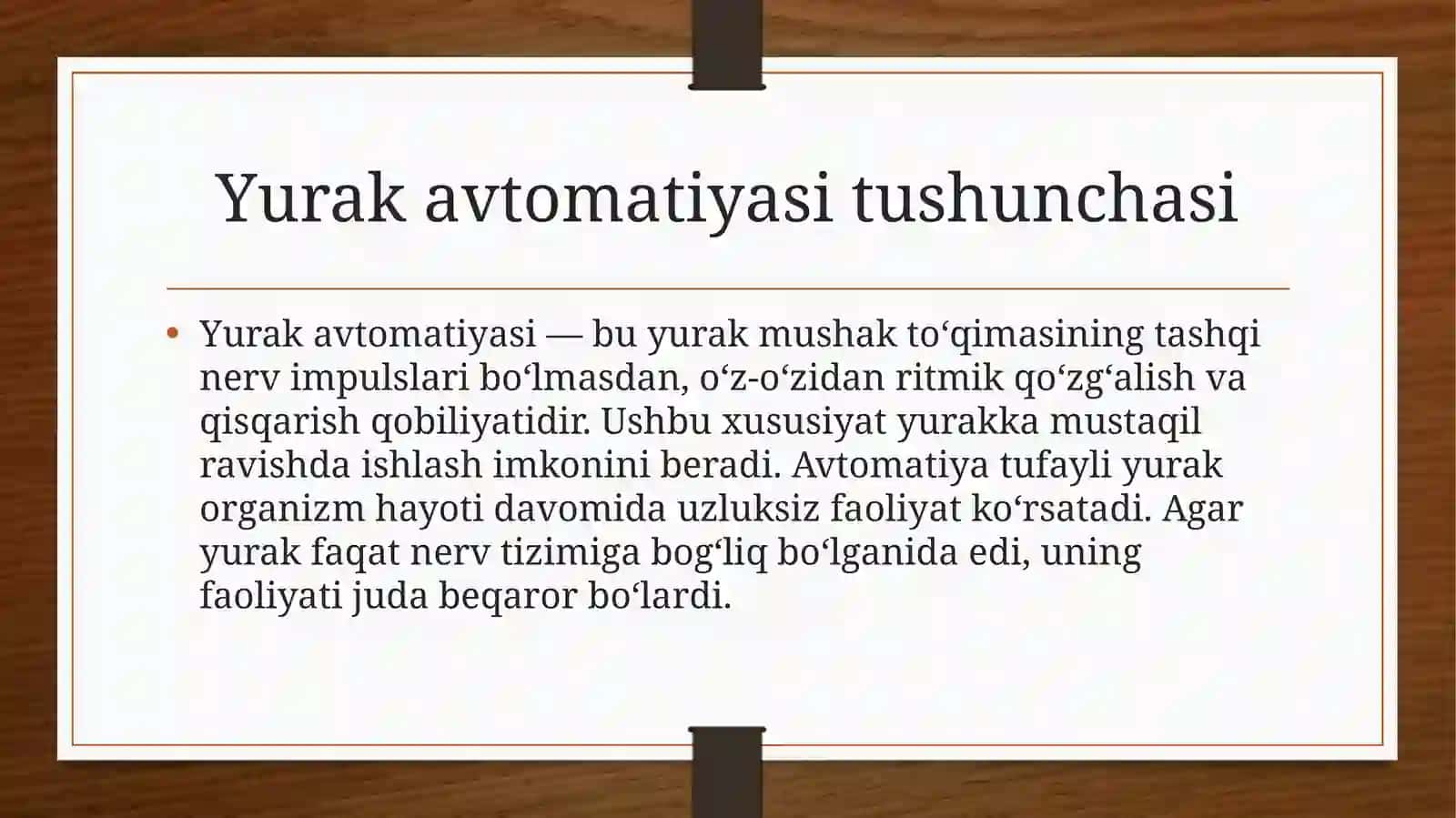 Yurakavtomatiyasining tabiati 2