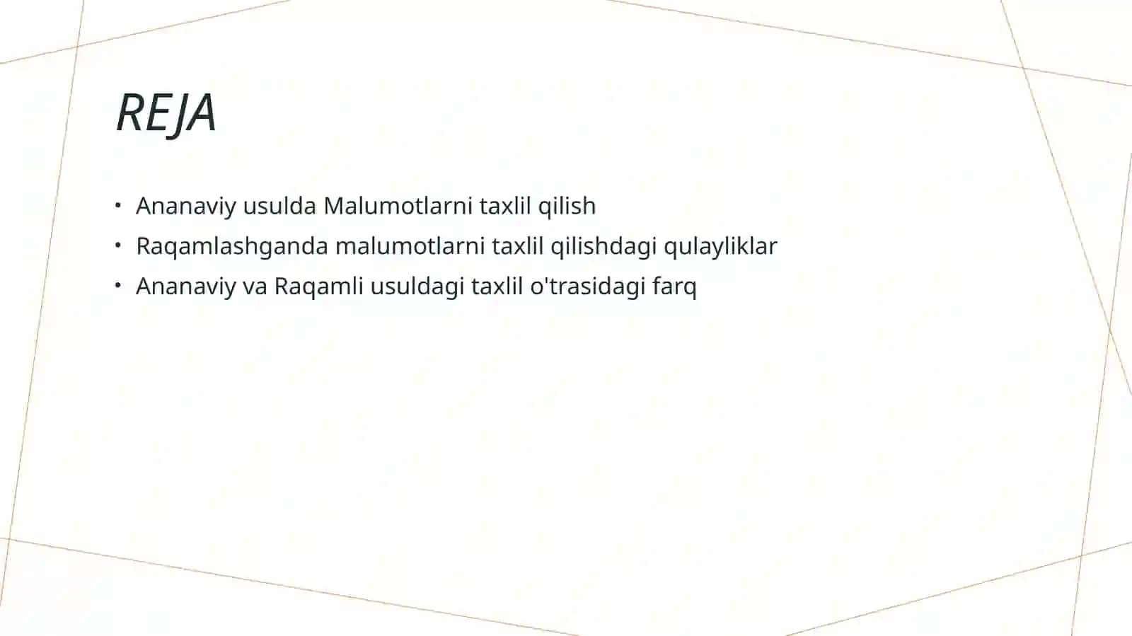 Raqamli iqtisodiyotda malumotlarni taxlil qilish 2