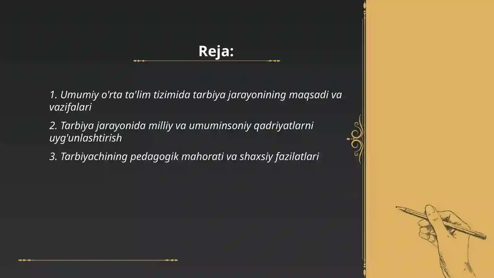 Umumiy o'rta ta'lim tizimida tarbiya jarayonini tashkil etishning o'ziga xosligi 2