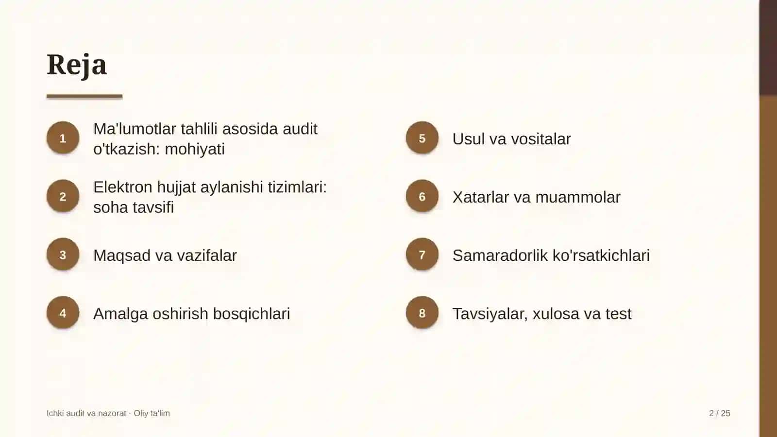 elektron hujjat aylanishi tizimlarida ma'lumotlar tahlili asosida auditni o'tkazish 9890 2