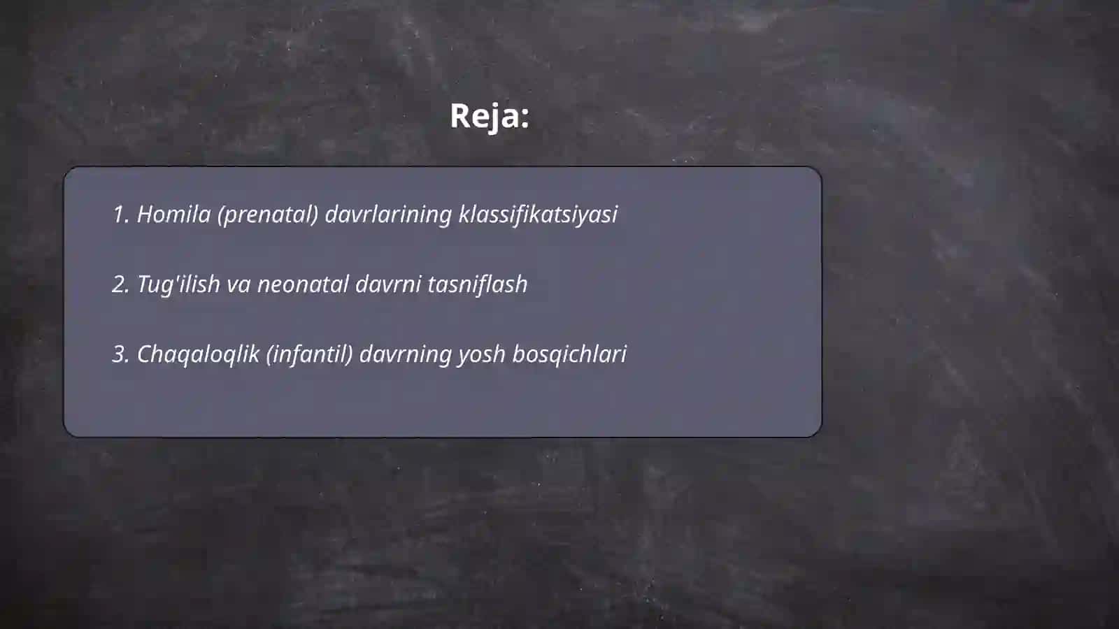 Yosh davrlari klassifikasiyasi 2