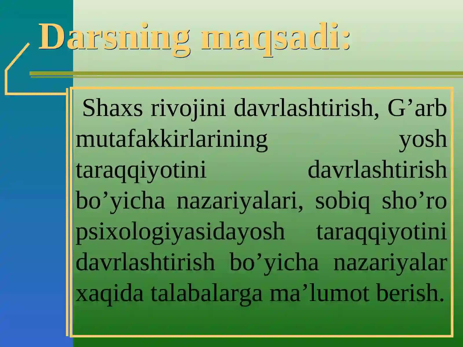 №18.Yosh taraqqiyotini davrlashtirish 2