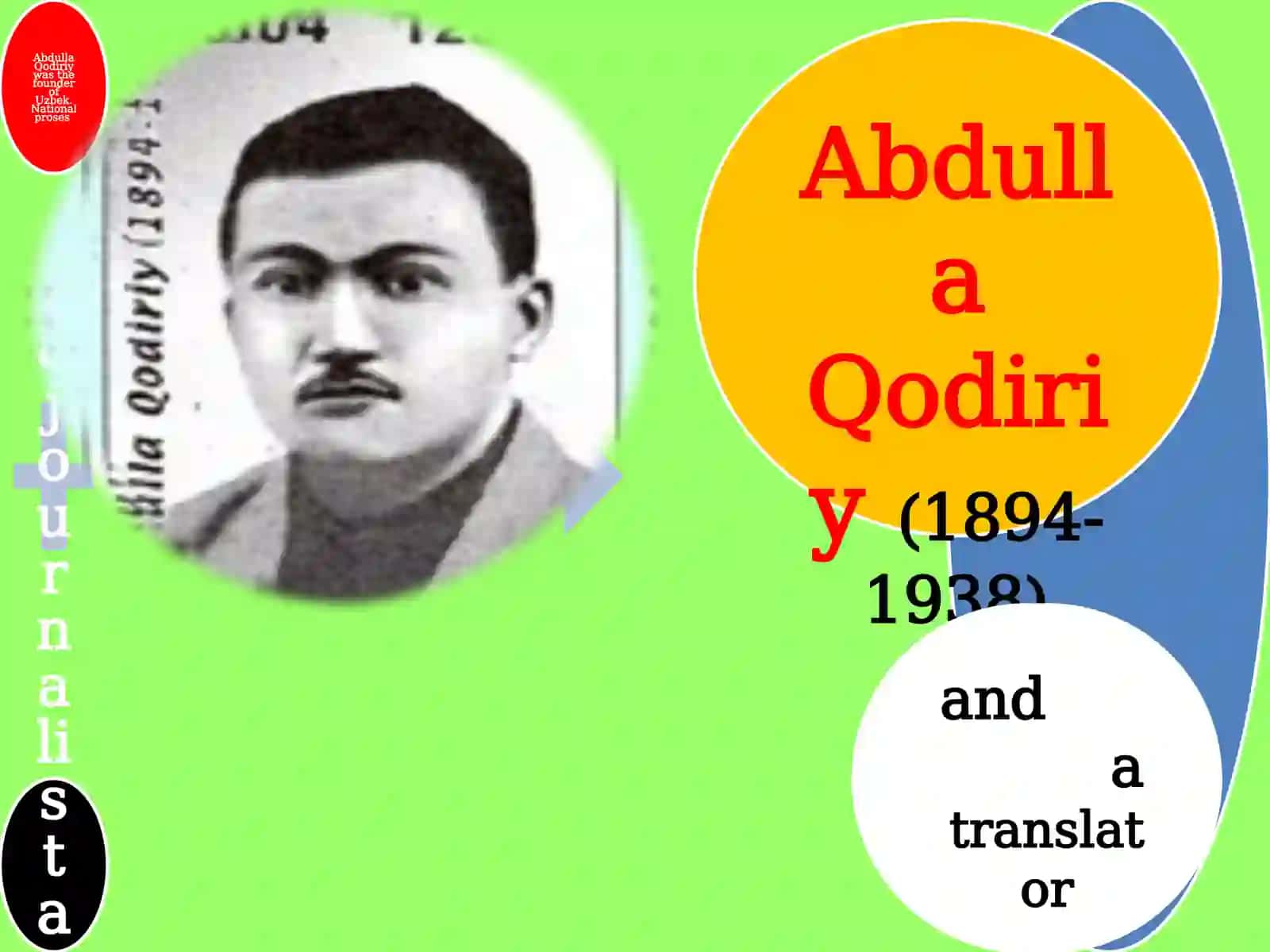 Abdulla Qodiriy(1894-1938) and atranslator and atranslator 2