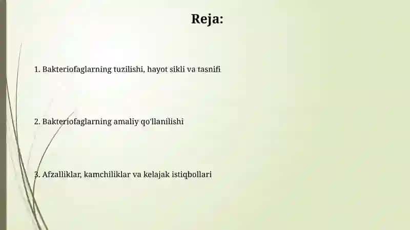 Bakteriofaglar marfalogiyasi,strukturasi, reproduksiyasi,amalyotda qollanilishi 2