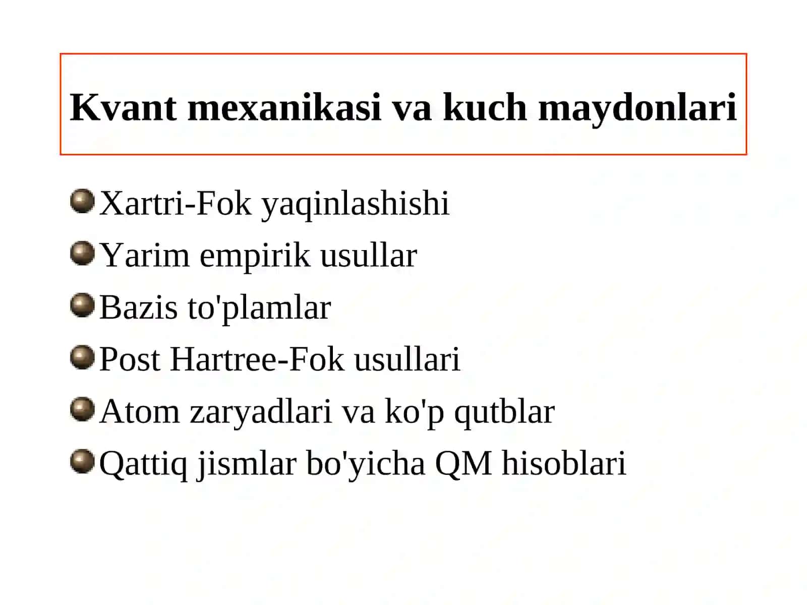 YARIM EMPIRIK USULLAR 2