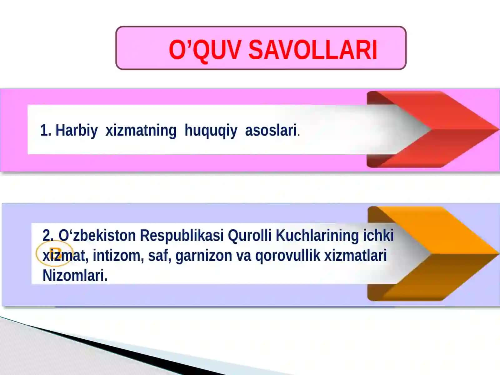 Harbiy xizmatning huquqiy asoslari 2