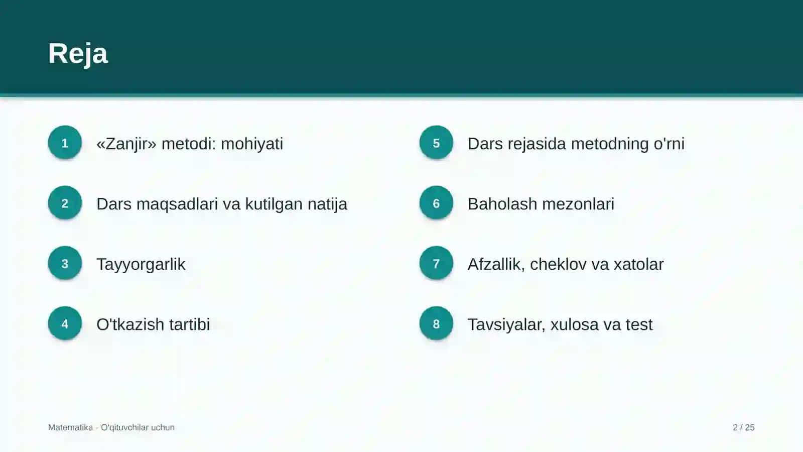 matematika darslarida zanjir metodidan foydalanish 2948 2