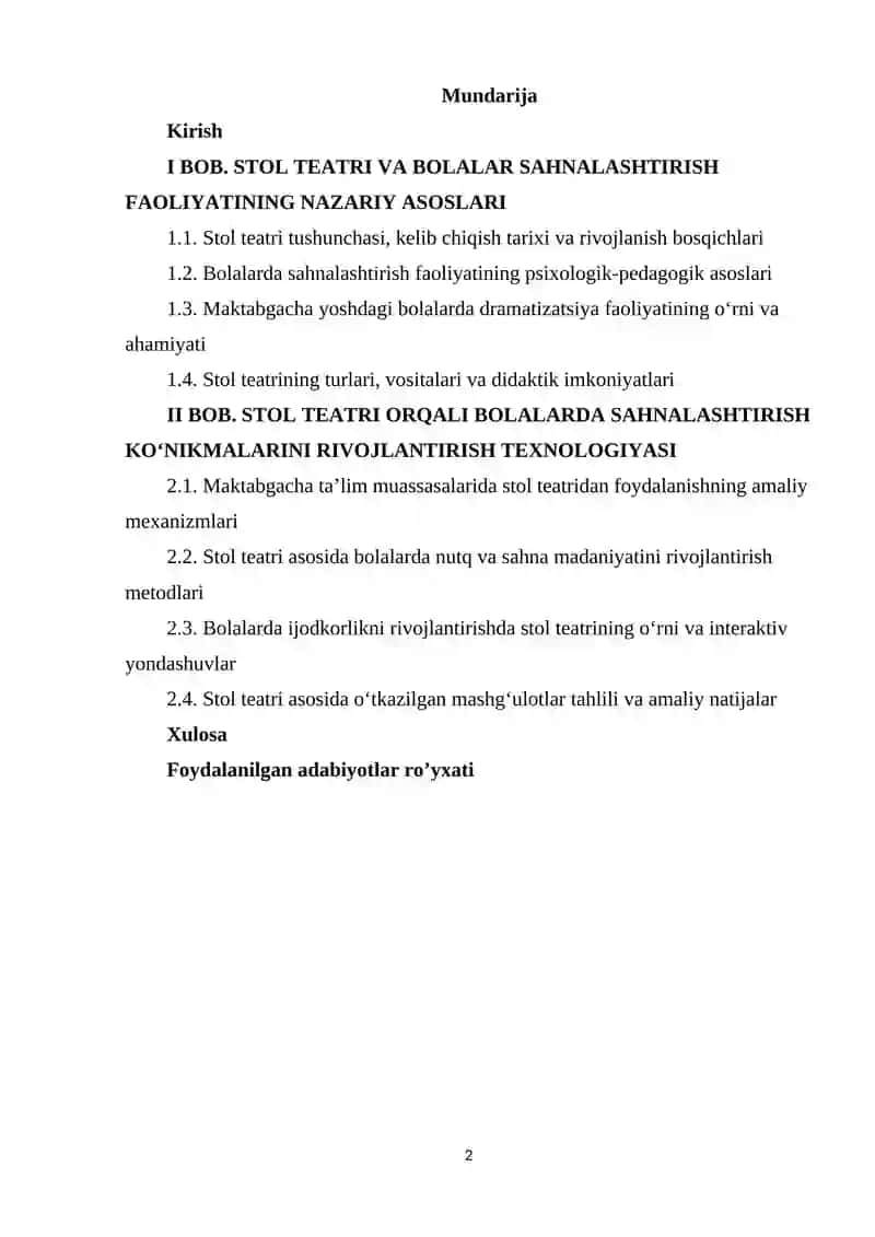 Stol teatri orqali bolalar sahnalashtirish ko’nikmalarini rivojlantirish 2