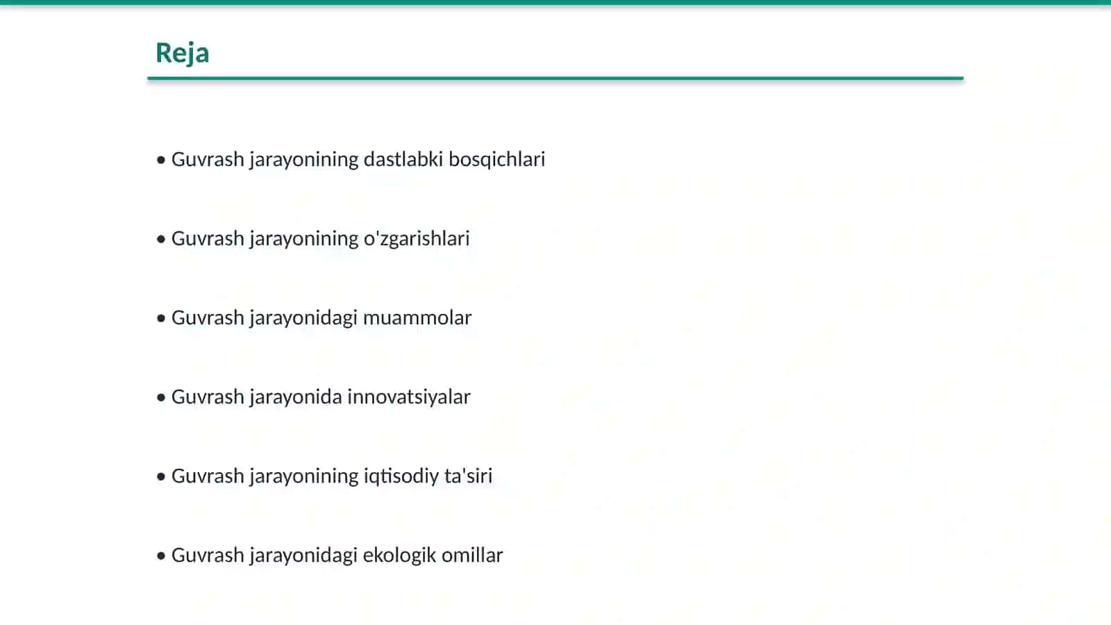 Guvrash jarayonining davrlari 2