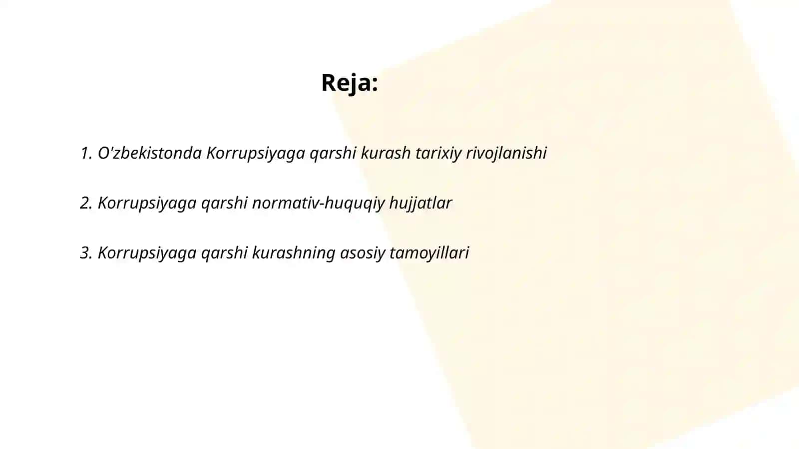 O'zbekistonda Korrupsiyaga qarshi kurash tarixiy rivojlanishi 2