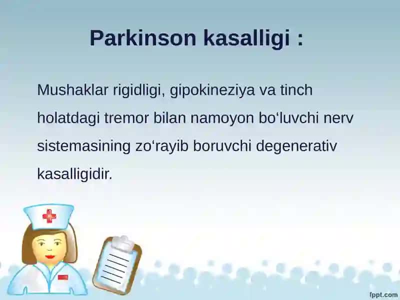 Parkinsonizim kasalligi. 2