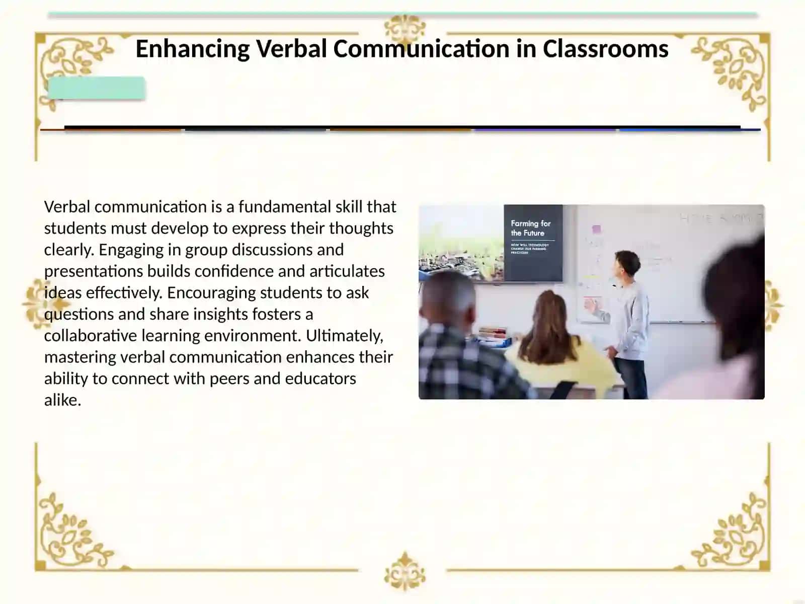Enhancing Verbal Communication in Classrooms 2