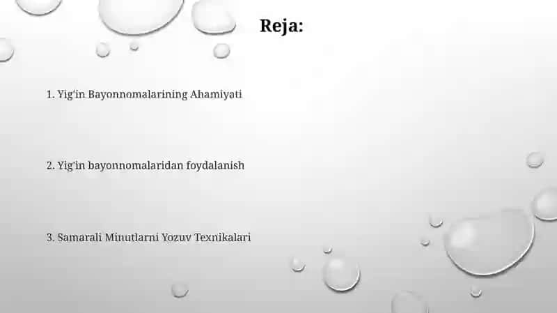 Husnixat daqiqalarini tashkil qilish darslari 2