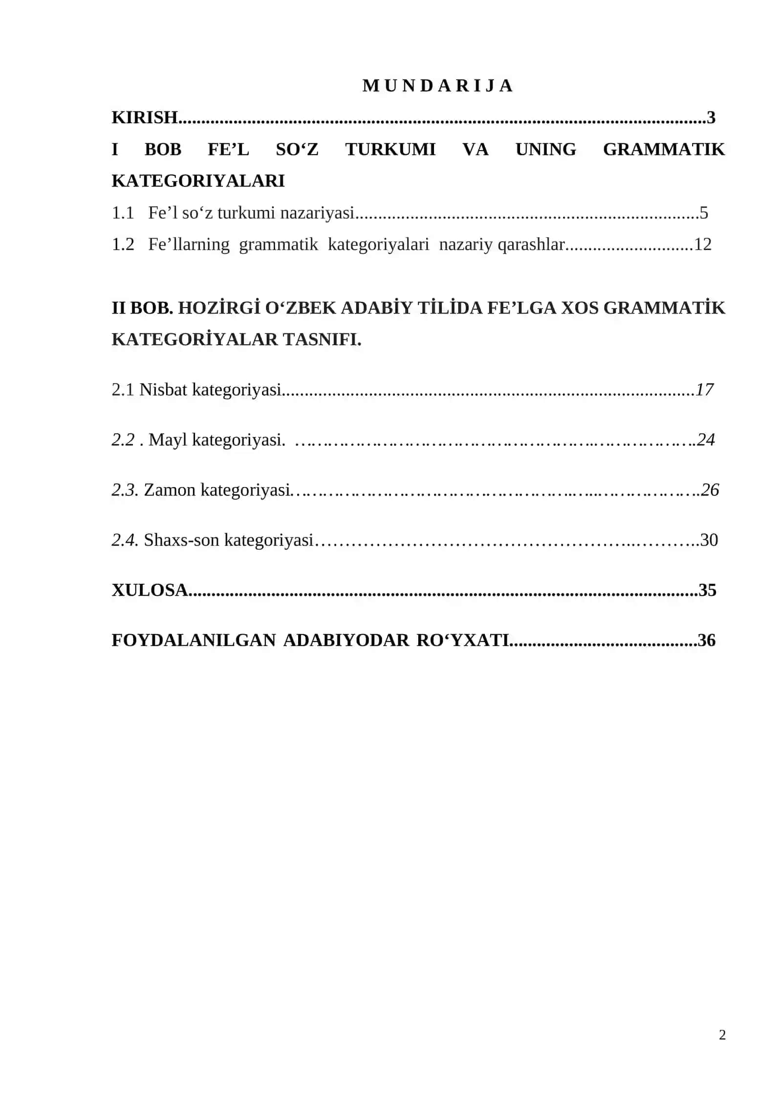 Fe’llarda grammatik kategoriyalar tahlili 2