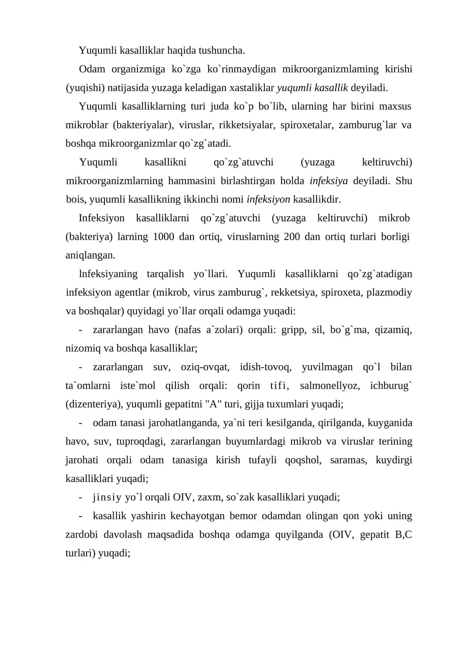 Yuqumli kasalliklar va havfsiz immunizasiya haqida tushuncha 2