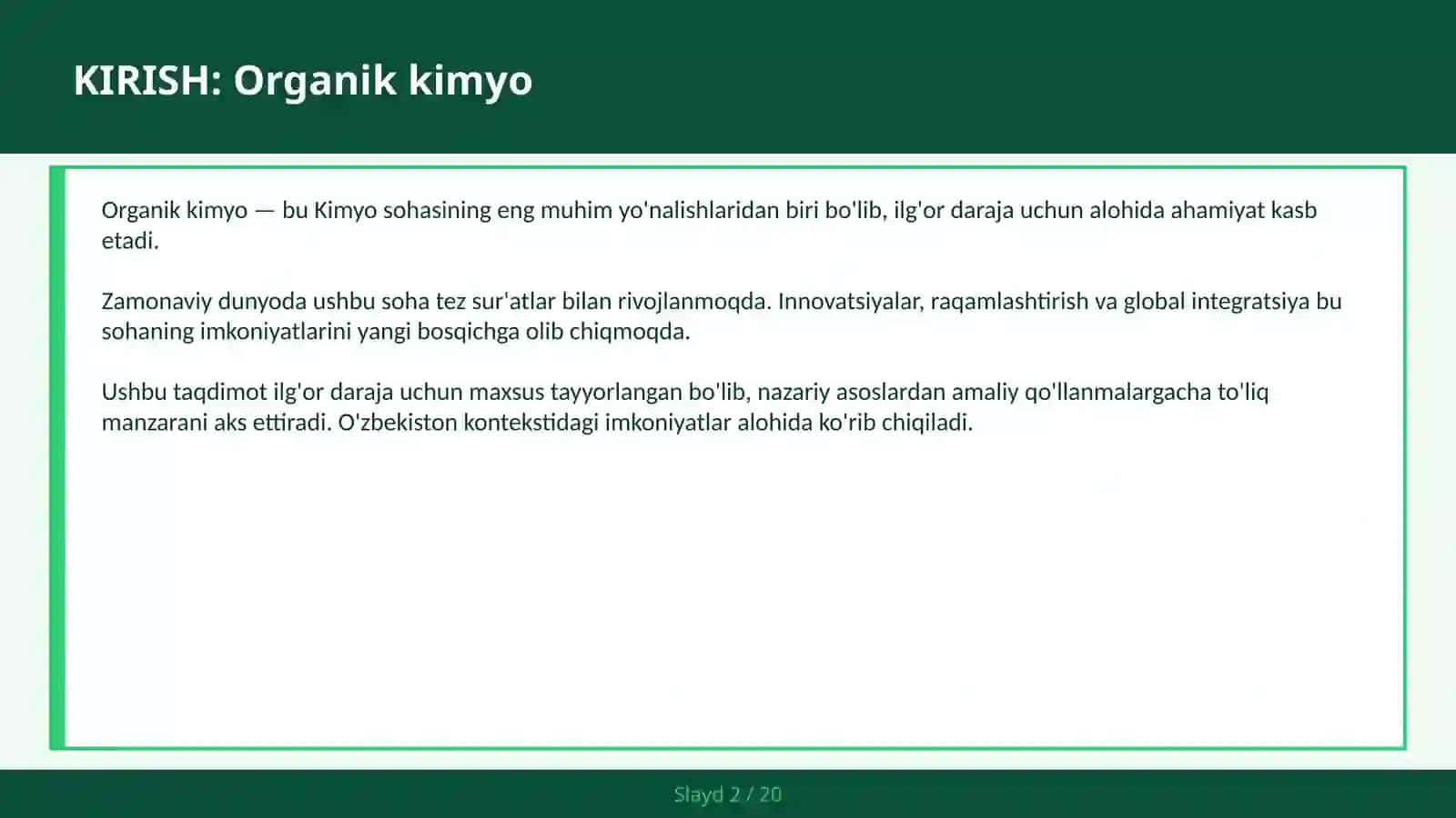 Organik Kimyo 2