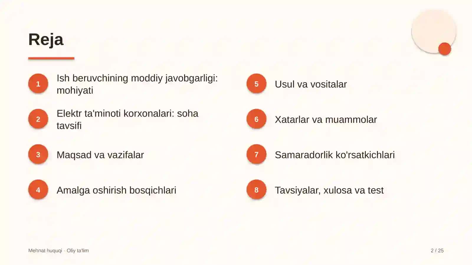 Elektr ta'minoti korxonalarida ish beruvchining moddiy javobgarligi 2