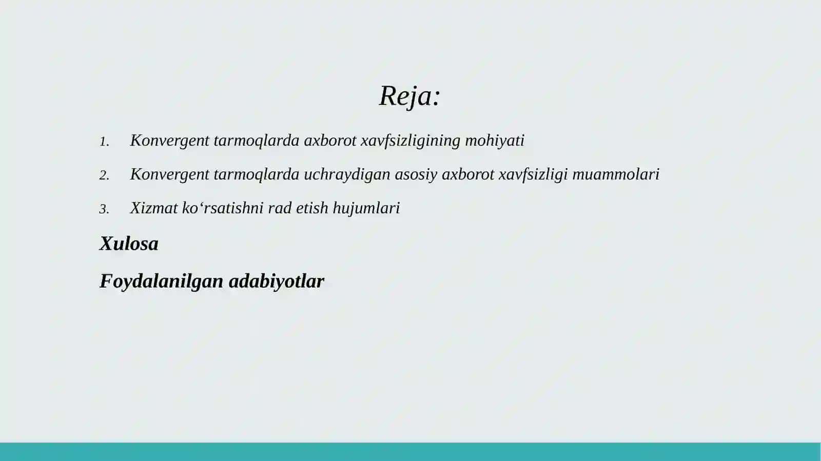 Konvergent tarmoqlarda axborot xavfsizligi muammolari 2