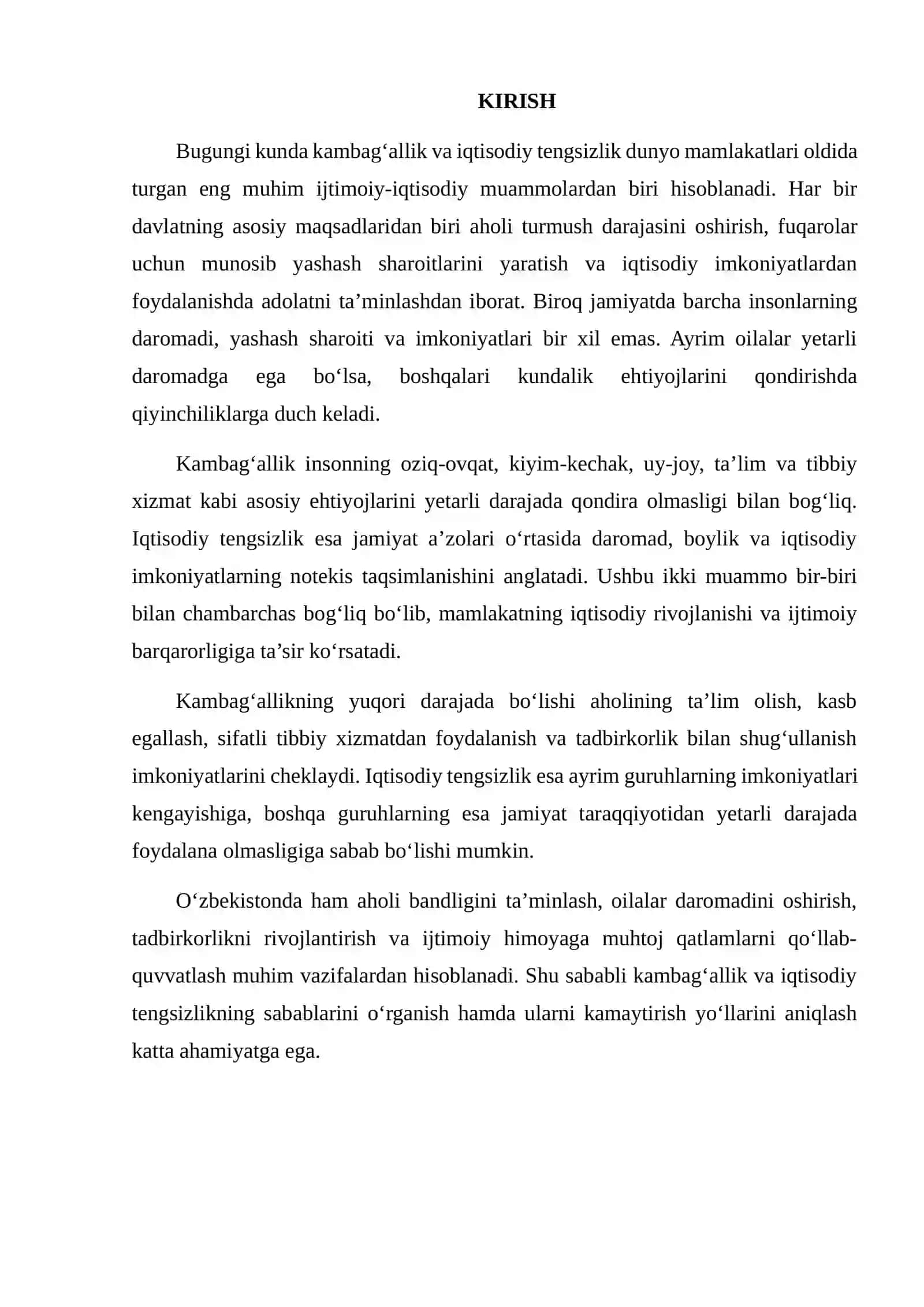 KAMBAG‘ALLIK VA IQTISODIY TENGSIZLIK MUAMMOLARINI O‘RGANISH 2