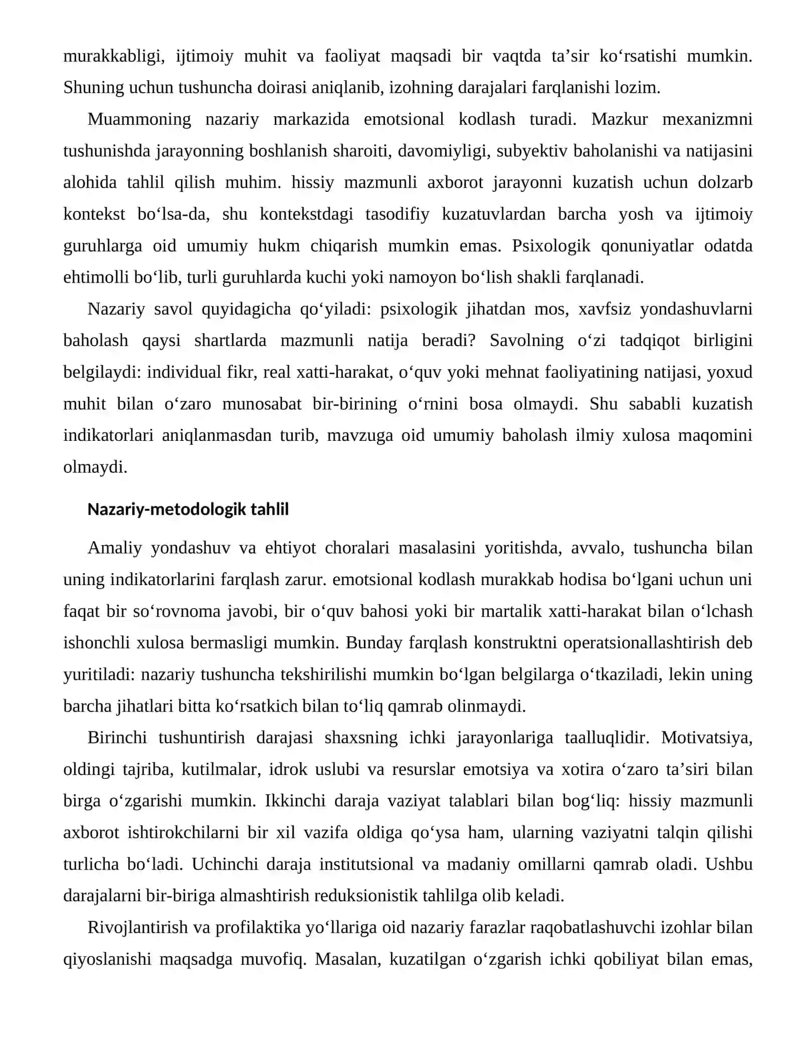 EMOTSIYA VA XOTIRA O‘ZARO TA’SIRI — RIVOJLANTIRISH VA PROFILAKTIKA YO‘LLARI 2