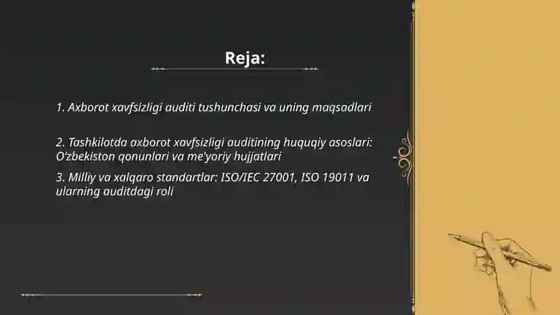 Tashkilotda axborot xavfsizligi auditi va uning huquqiy asoslari 2