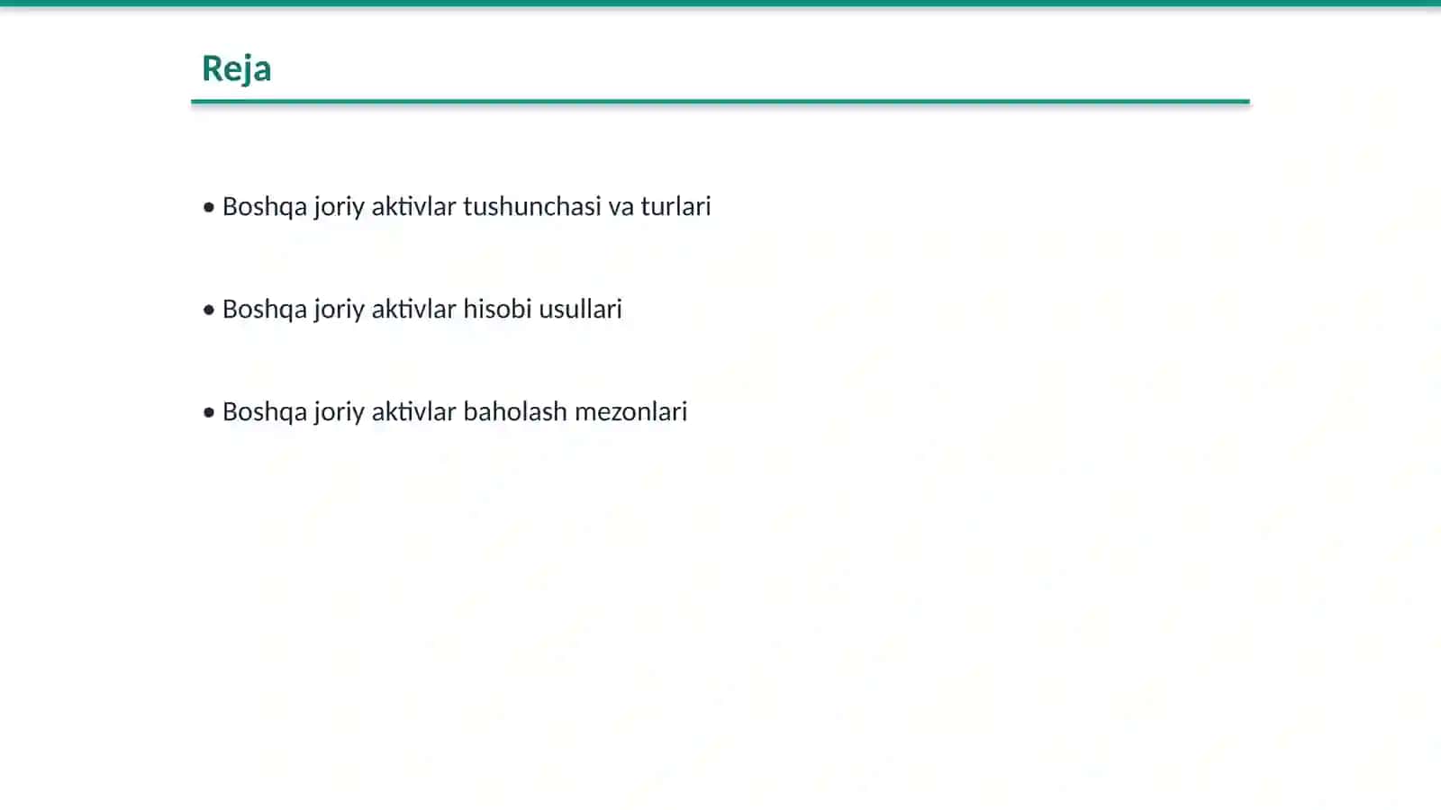 Boshqa joriy aktivlar hisobi 2