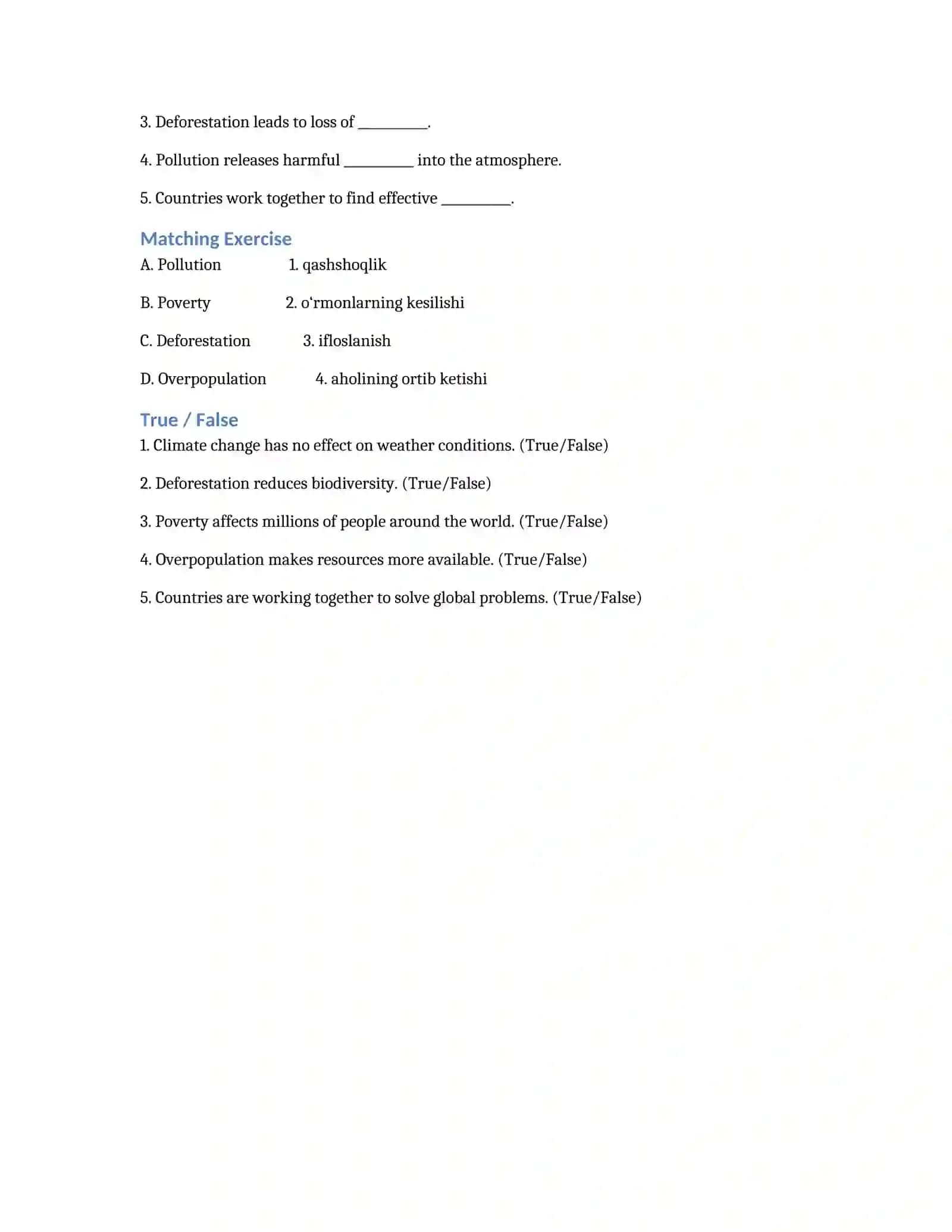 Global Problems 2