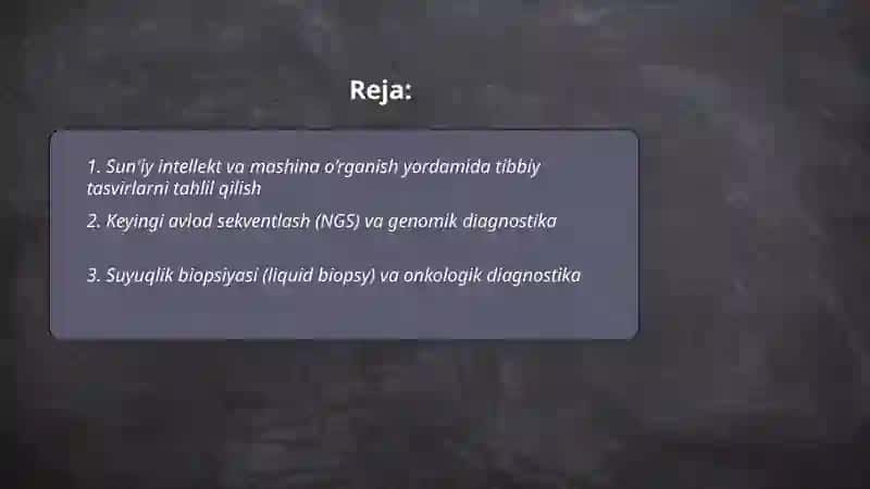 Inovatsion tibbiyotda diagnostika usullari 2