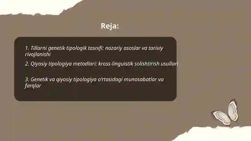 Tillarni genetik tipologik tasnifi 2