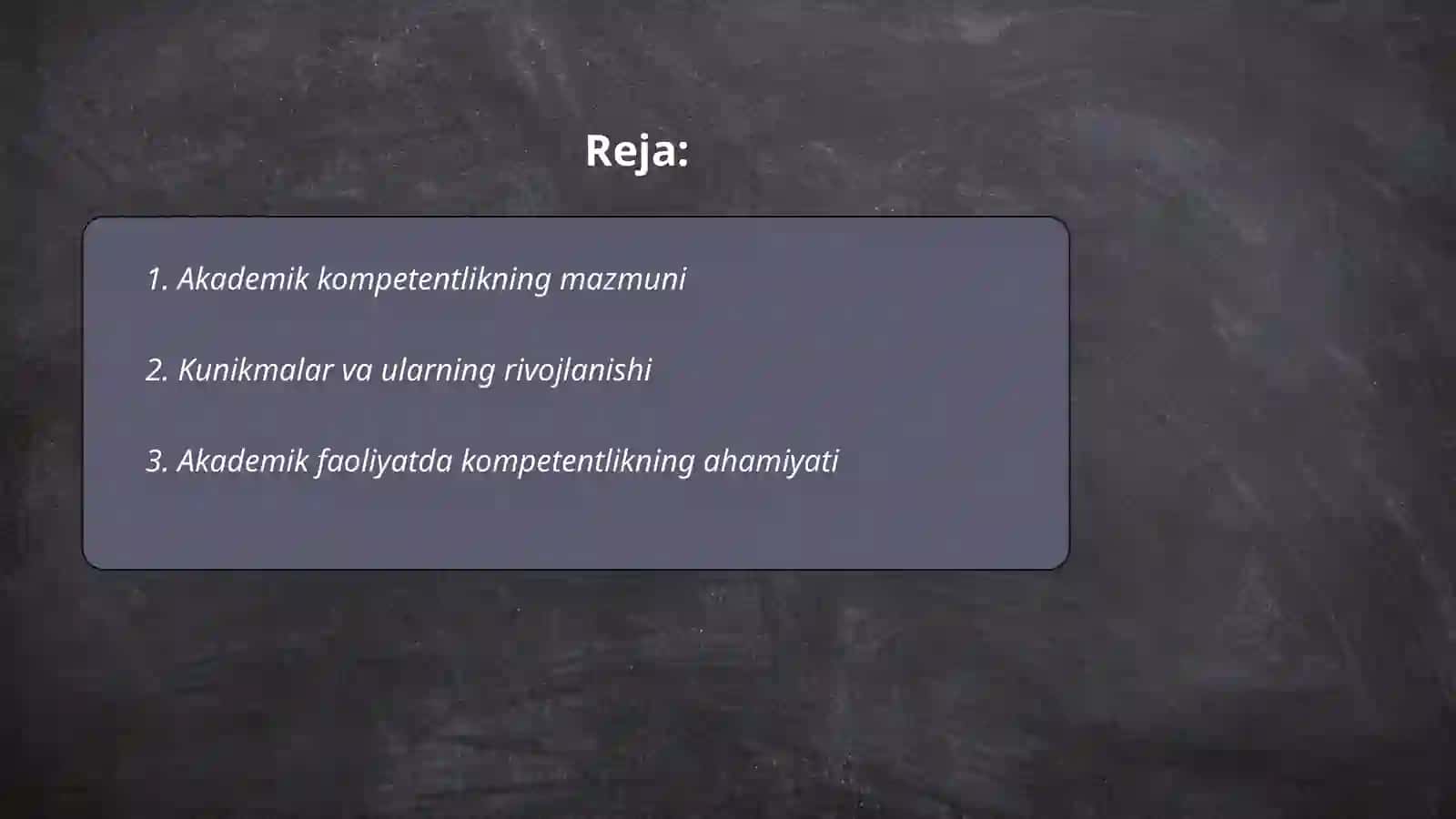 Akademik kunikmalar va kasbiy kompetentlik fanning mazmuni, mohiyati, o'rganishning ahamiyati 2
