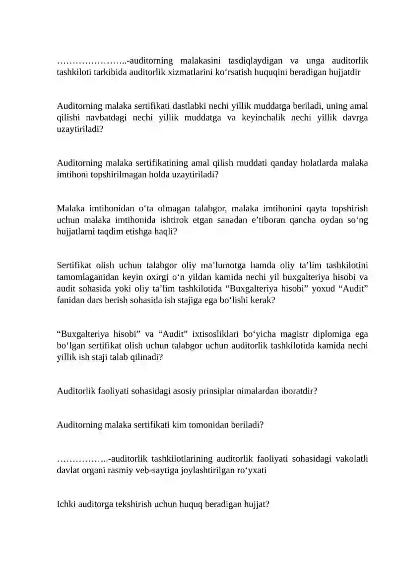 Auditorlik faoliyati to'g'risida Qonun 2