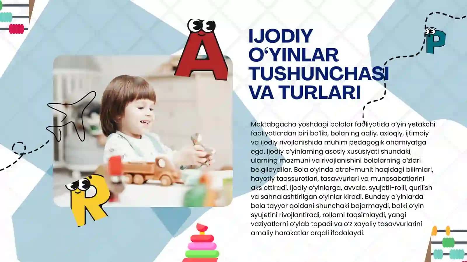 MAKTABGACHA TA’LIMDA IJODIY O‘YINLAR 2