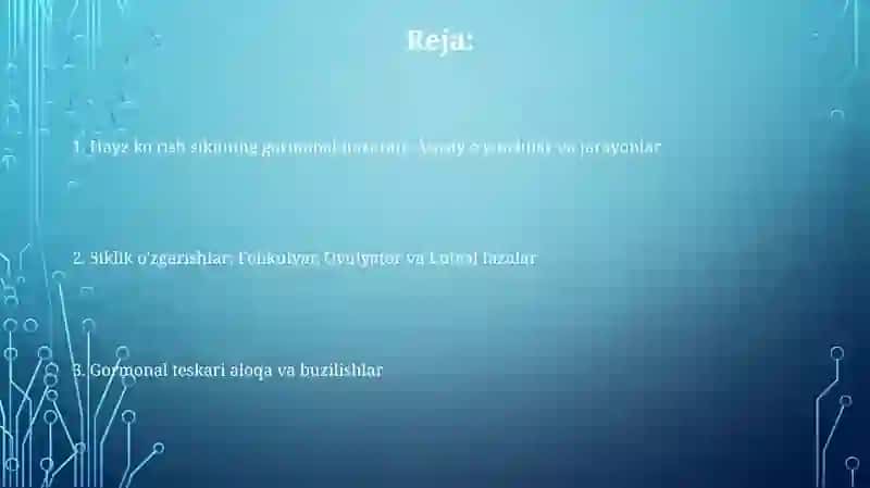 Jinsiy siklning gormonal boshqaruv mexanizmi 2